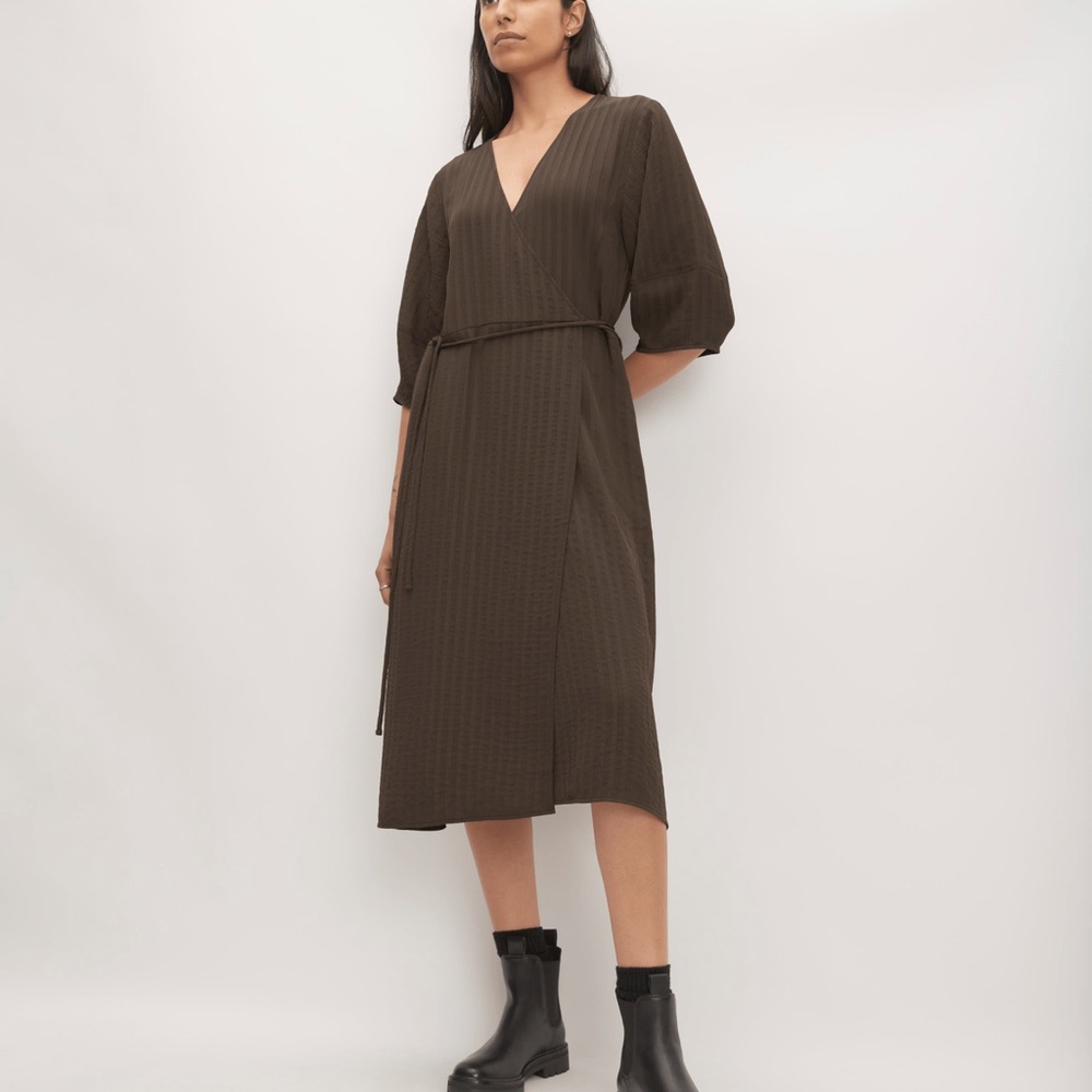 NWT Everlane Wrap Midi Dress
